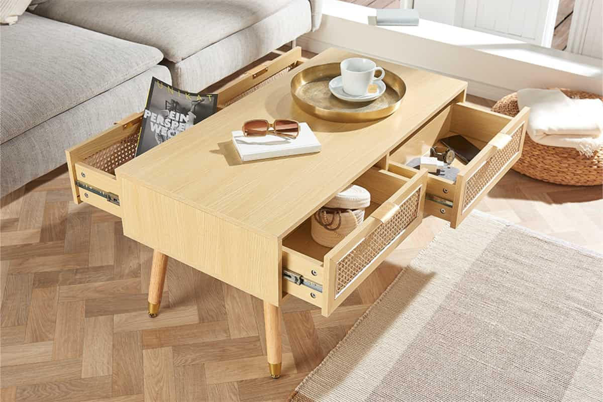 COUCHTISCH VIENNA Melamin rechteckig Natur 100cm - Braun, Holz (50/100/48cm) - riess-ambiente