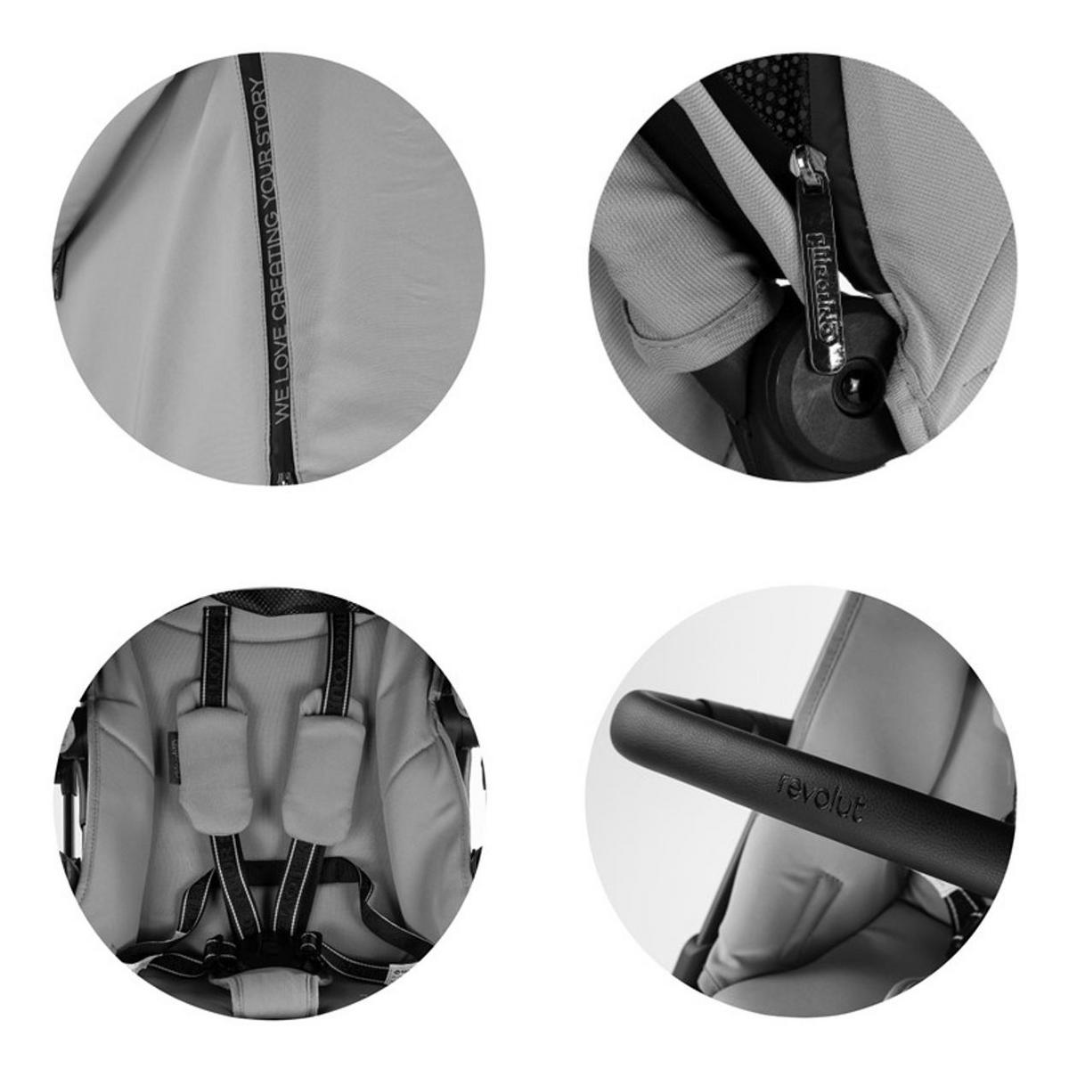 KINDERWAGEN Revolut rosa Sitz 360 Grad drehbar, verstellbar, EVA-Reifen - Rosa, Metall (57/48/109cm) - Chipolino