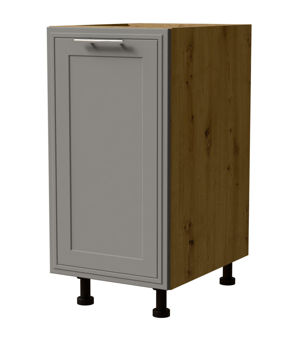 UNTERSCHRANK Salo D1D/40 Eiche Artisan / Dust Grey Matt 40 / 50 / 82cm - Eiche Artisan/Grau, Holz/Holzwerkstoff (40/82/50cm) - Feldmann-Wohnen