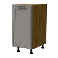 UNTERSCHRANK Salo D1D/40 Eiche Artisan / Dust Grey Matt 40 / 50 / 82cm - Eiche Artisan/Grau, Holz/Holzwerkstoff (40/82/50cm) - Feldmann-Wohnen
