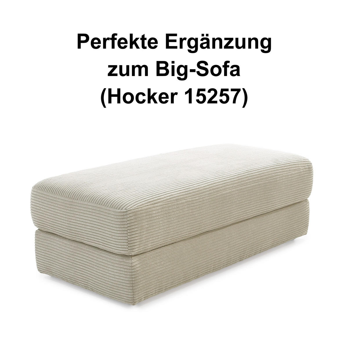 BIG-SOFA mit Federkern B290/T135/H90 cm extratief, Liegefläche 122x240 cm, Cord Beige Grau / 15251 - Greige/Beige, Kunststoff/Textil (290/90/135cm) - luma-home