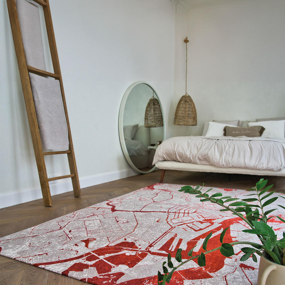 TEPPICH Orange Cut Cities 170/240 cm - Rot, Textil (170/240cm) - Louis De Poortere