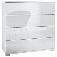 KOMMODE Pavos Weiß Hochglanz - Weiß Hochglanz, Holzwerkstoff (76/76/35cm) - Vladon