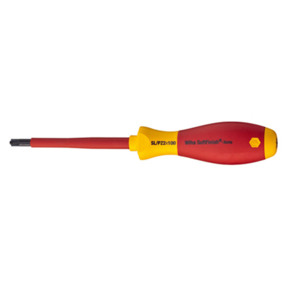 SCHRAUBENDREHER SoftFinish electric Xeno, SL/PZ 2, 100 mm - Multicolor, Kunststoff (215/30/30cm) - Wiha