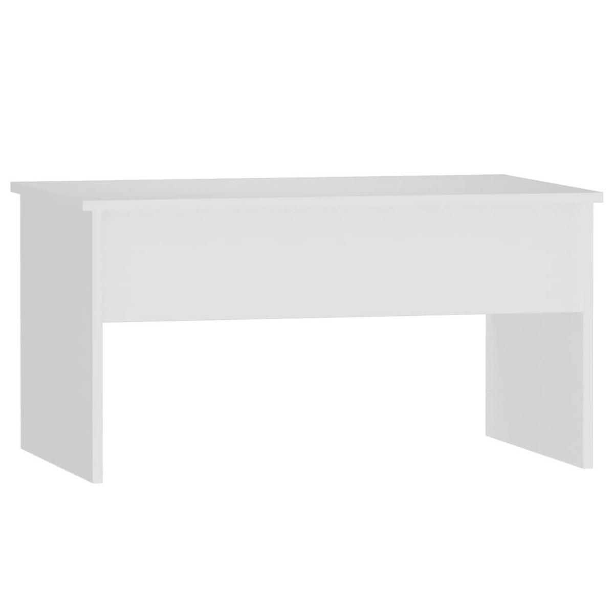 COUCHTISCH Weiß 80x50,5x41,5 cm Holzwerkstoff - Weiß, Holzwerkstoff (80/50.5/41.5cm) - furnicato