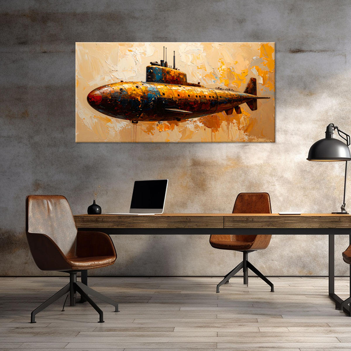 LEINWANDBILD U Boot 120x60cm - Beige, Textil (120/60cm) - Feeby