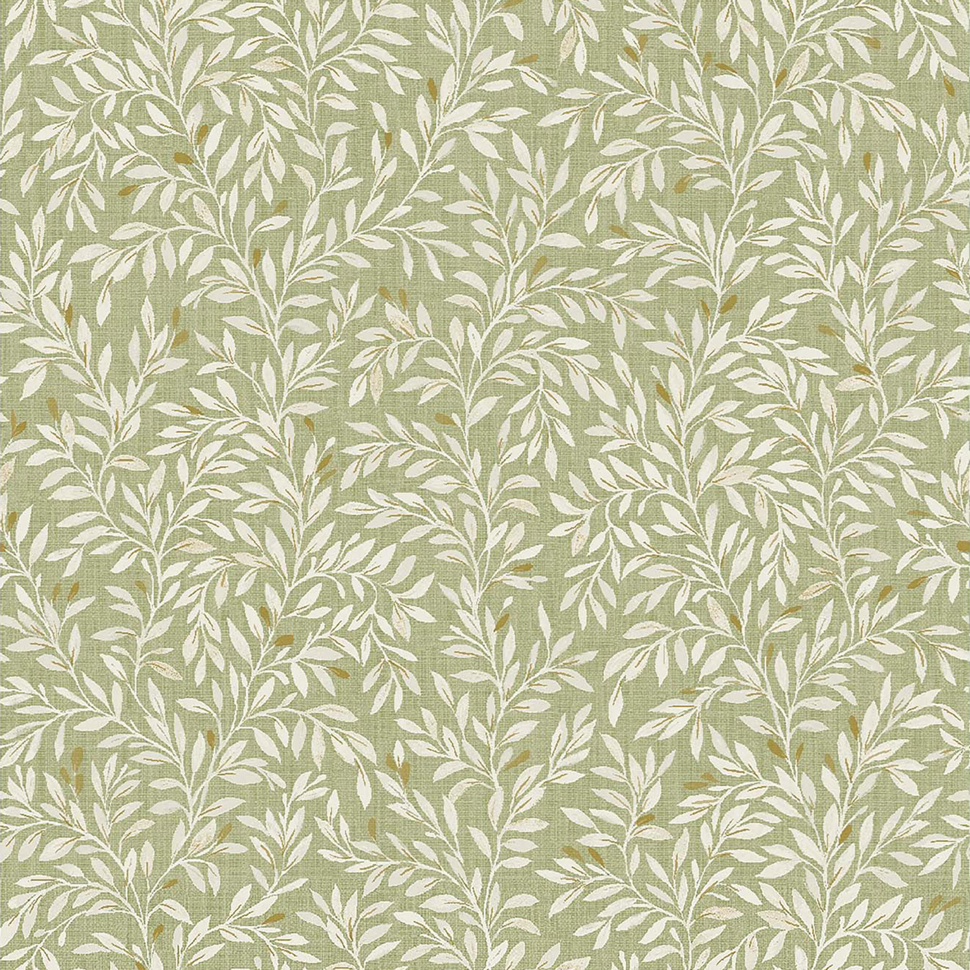VLIESTAPETE Filigranes Blättermuster Salbeigrün - Grün, Papier/Kunststoff (52/1000cm) - next