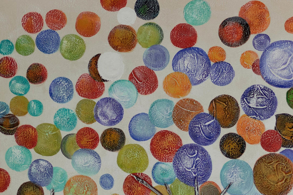 ÖLGEMÄLDE XXL Bunt 200/100 cm - Multicolor, Holz/Textil (6.68/100cm) - KUNSTLOFT