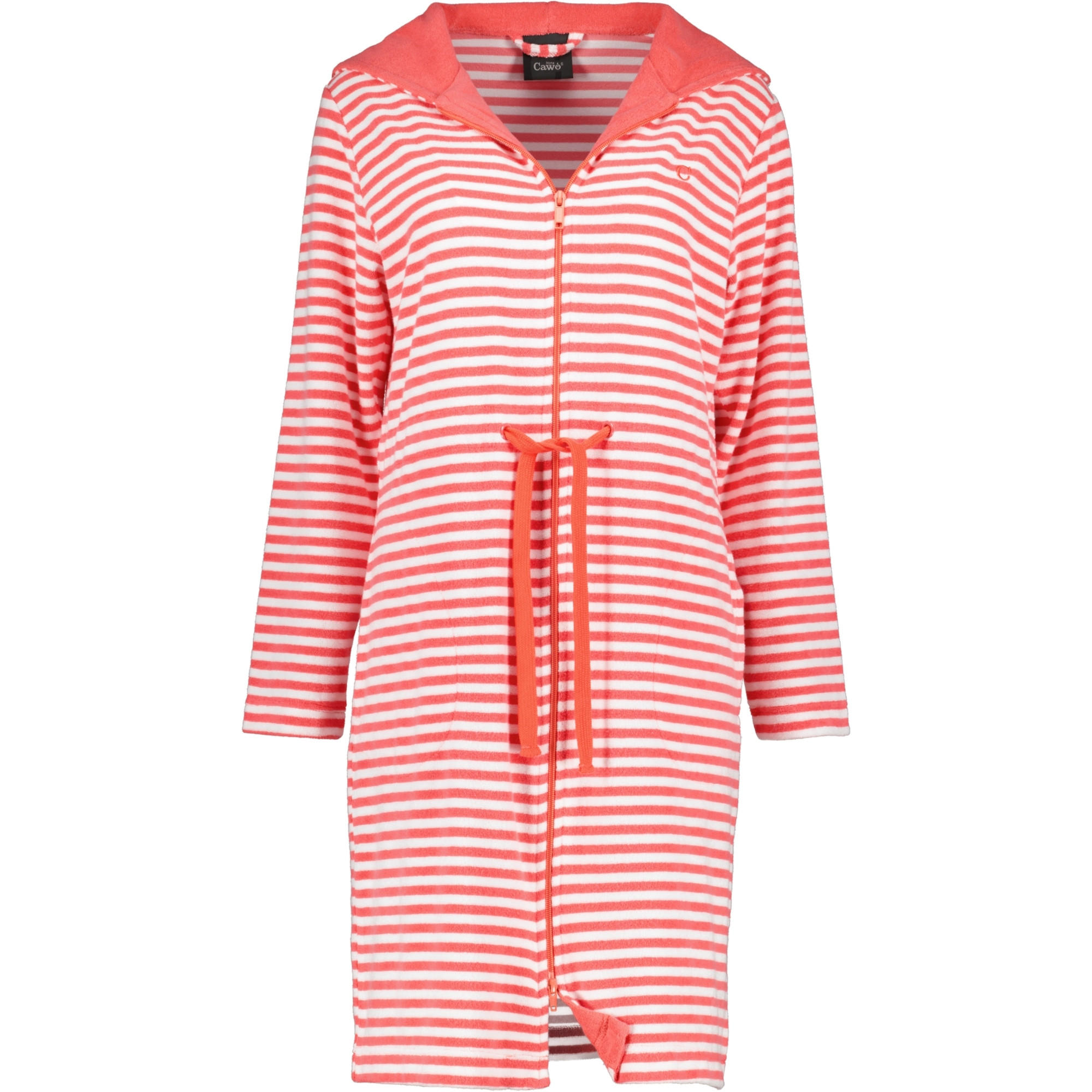 BADEMANTEL DAMEN KURZMANTEL MIT KAPUZE CAMPUS 834 WATERMELON - 26 - Rot, Textil (XLnull) - Cawoe