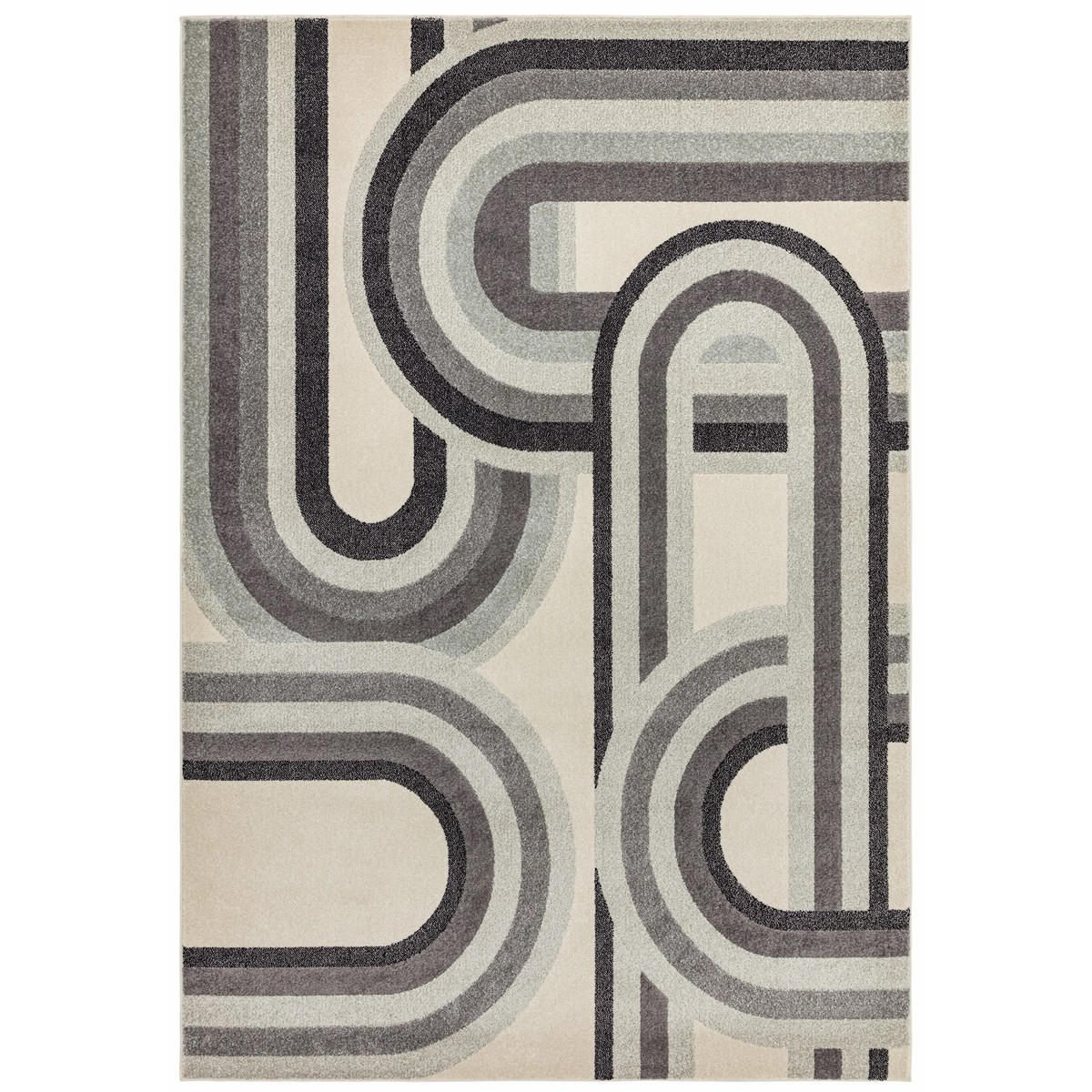 TEPPICH für Wohn- und Schlafzimmer im Retro-Stil von AVON Grau 200 x 290 cm - Grau, Textil (200/290cm) - Novatrend