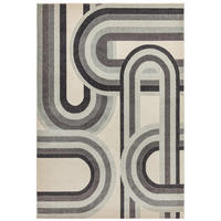 TEPPICH für Wohn- und Schlafzimmer im Retro-Stil von AVON Grau 200 x 290 cm - Grau, Textil (200/290cm) - Novatrend
