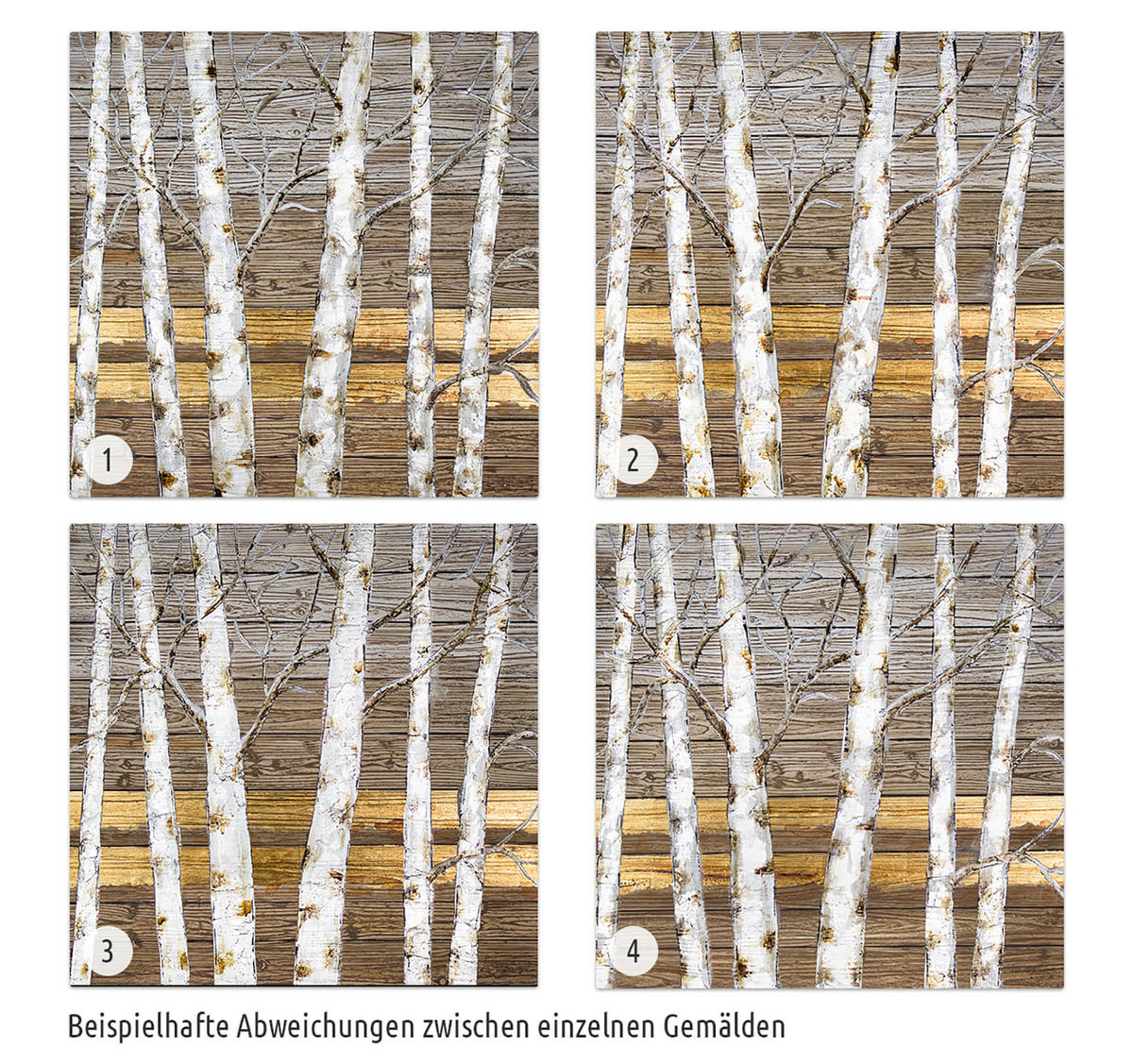 ACRYLBILD HANDGEMALT 80/80 cm - Beige/Goldfarben, Holz/Textil (80/80cm) - KUNSTLOFT