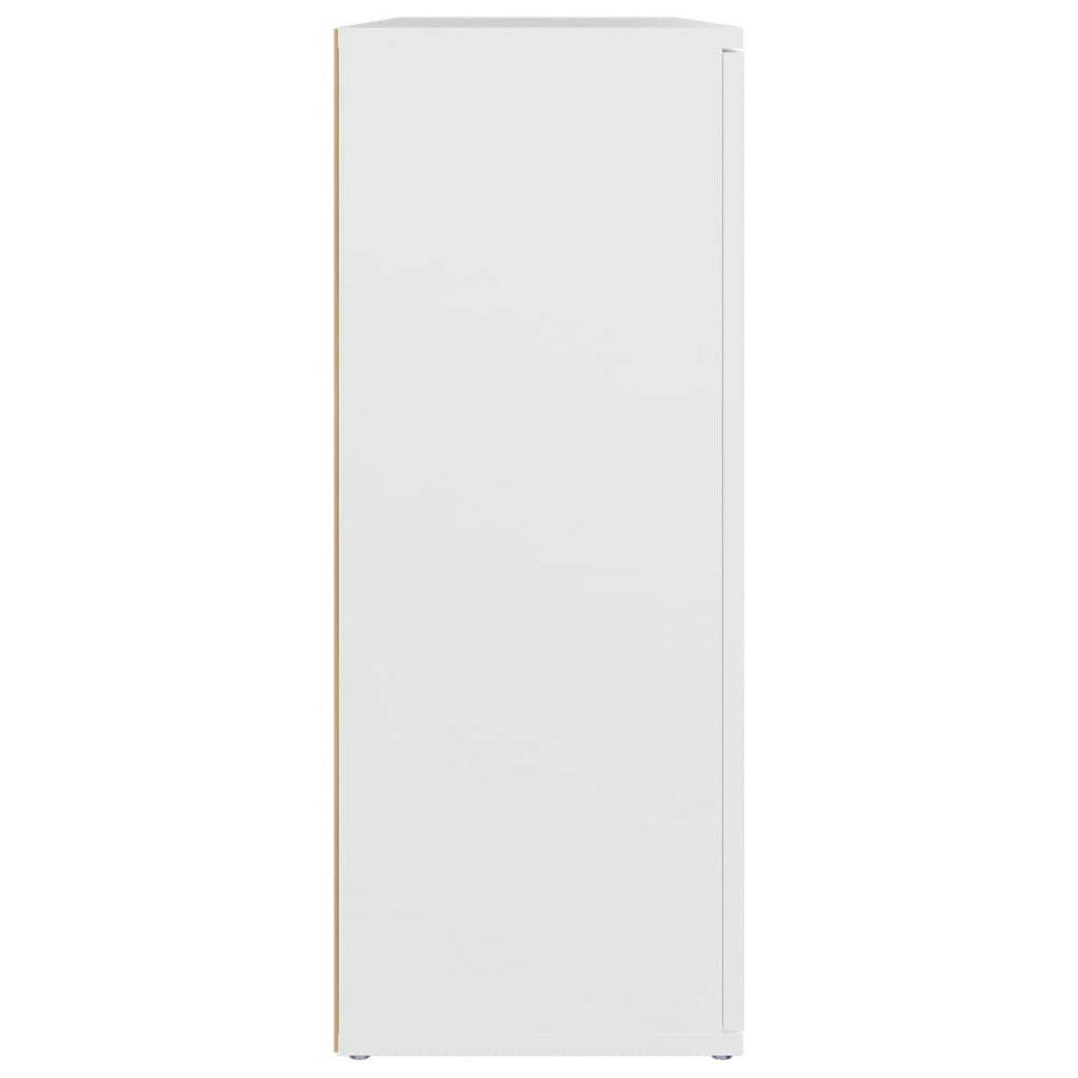 SIDEBOARD mit 2 Schubladen, 3 Türen 91/29,5/75 cm aus Holzwerkstoff Weiß - Weiß, Holz (91/75/29.5cm) - vidaXL