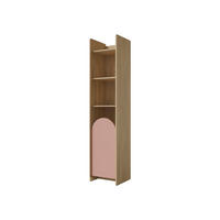 KINDERREGAL Lexi 1D 03 L / P, Seite: Links - Eichefarben/Rosa, Holzwerkstoff (44/198/40cm) - MIRJAN24