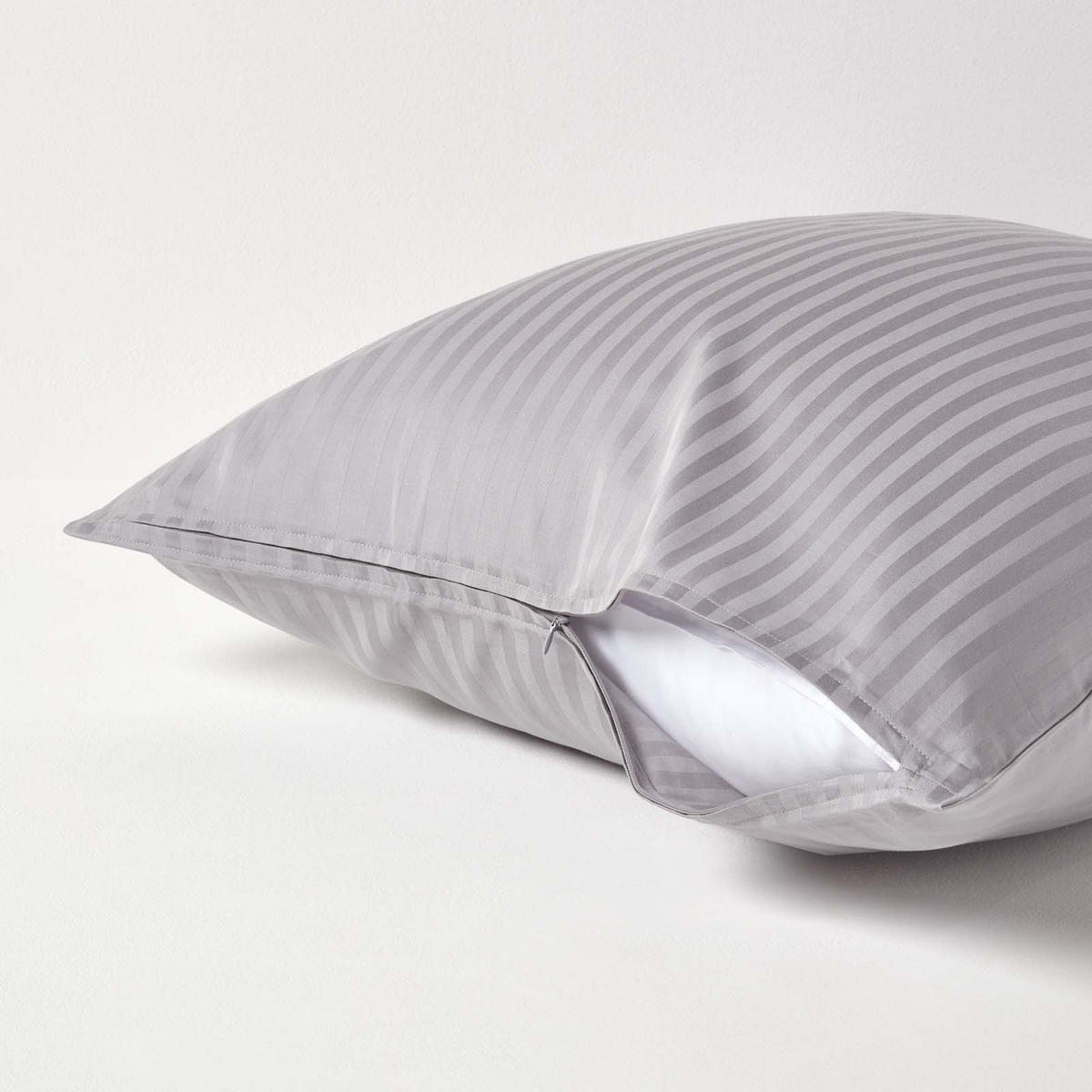 KISSENBEZUG Damast, Ägyptische Baumwolle, Fadendichte 330 - Grau, Textil (60/60cm) - Homescapes