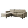 ECKSOFA Berne - Beige/Schwarz, Holz/Kunststoff (258/170cm) - MIRJAN24
