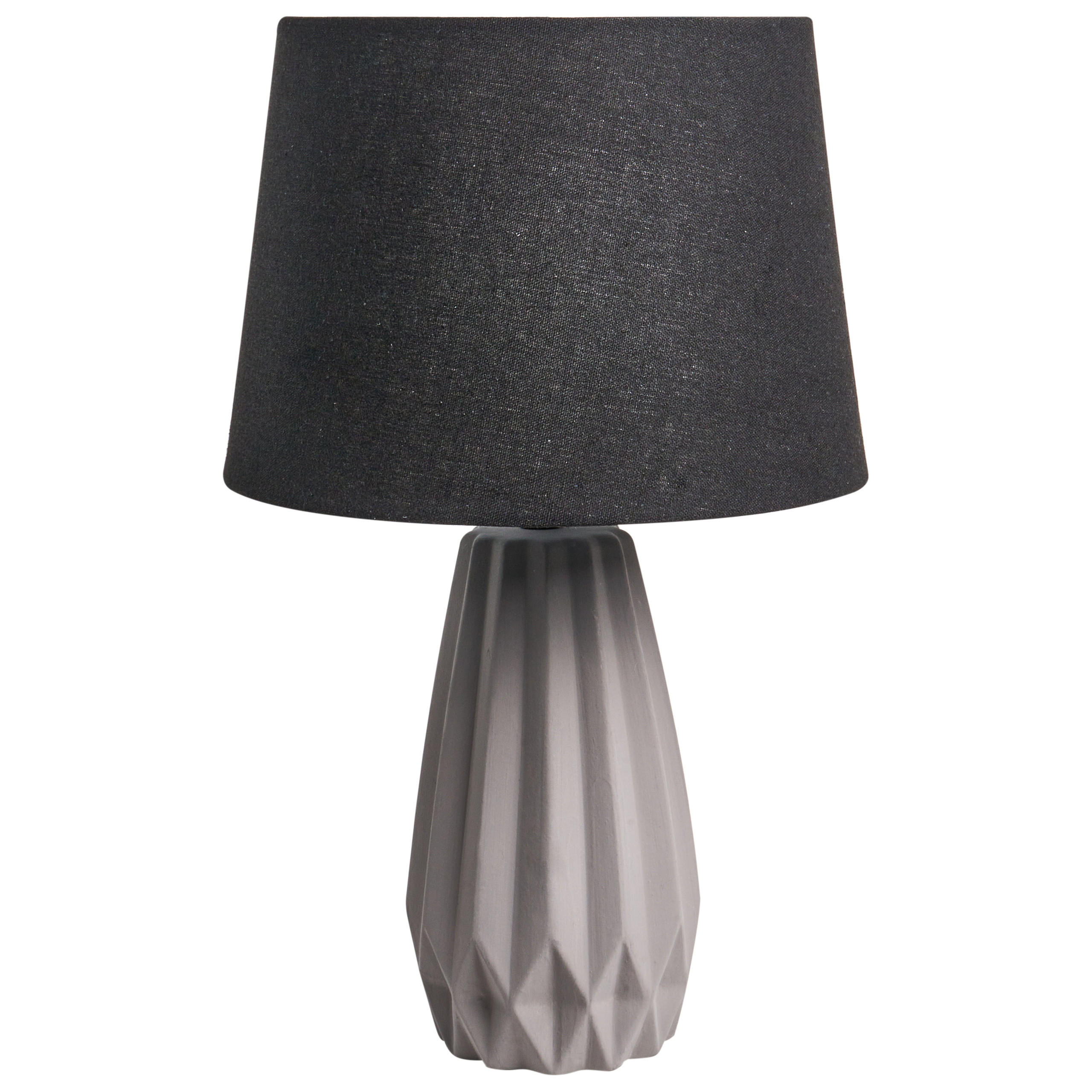 TISCHLAMPE Keramik Grau Montagua - Dunkelgrau/Schwarz, Keramik (28/28/46cm) - Beliani