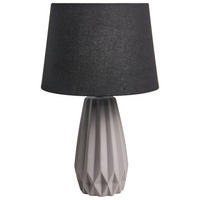 TISCHLAMPE Keramik Grau Montagua - Dunkelgrau/Schwarz, Keramik (28/28/46cm) - Beliani