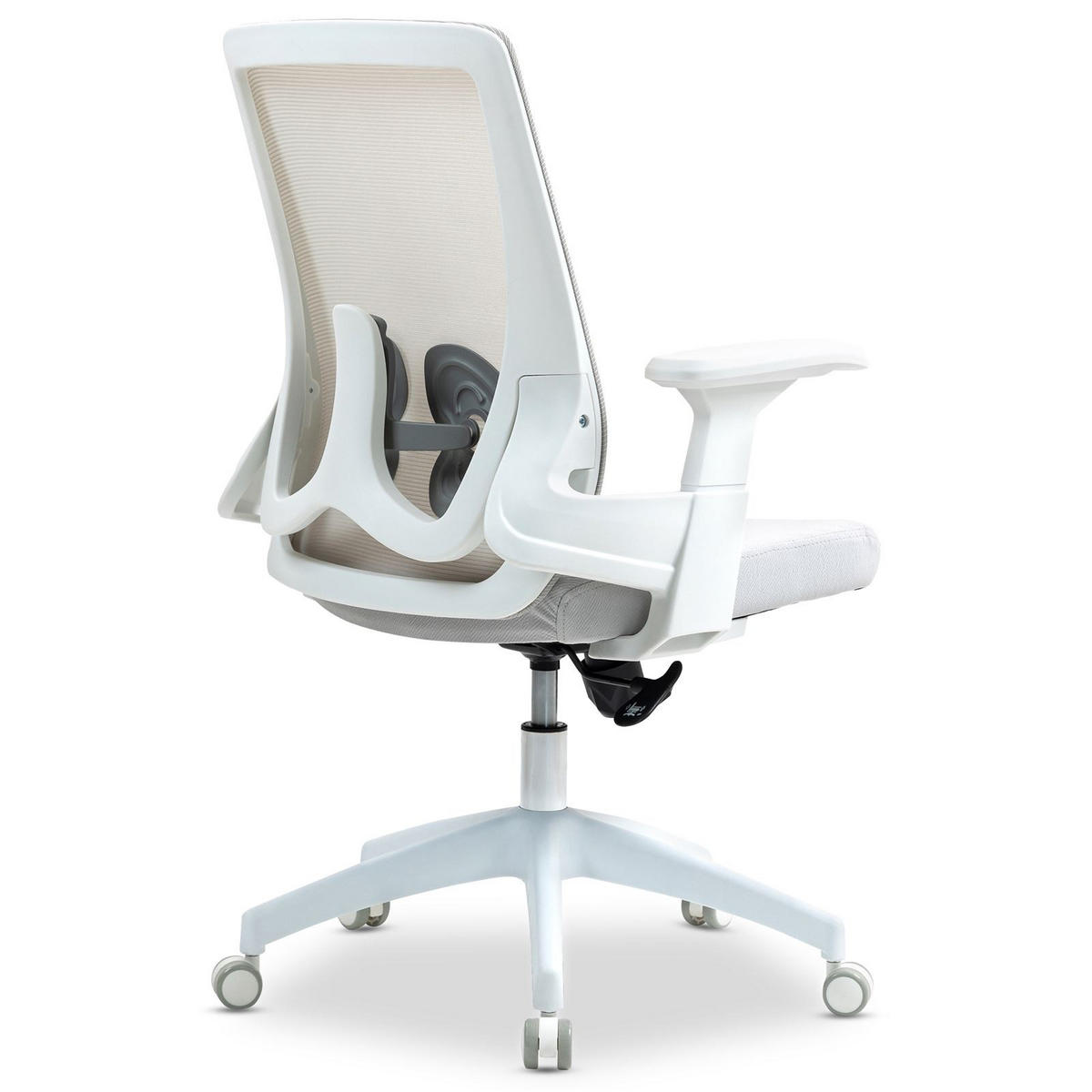BÜRODREHSTUHL CAPVAL - Weiß, Kunststoff/Textil (65/106/65cm) - IDIMEX