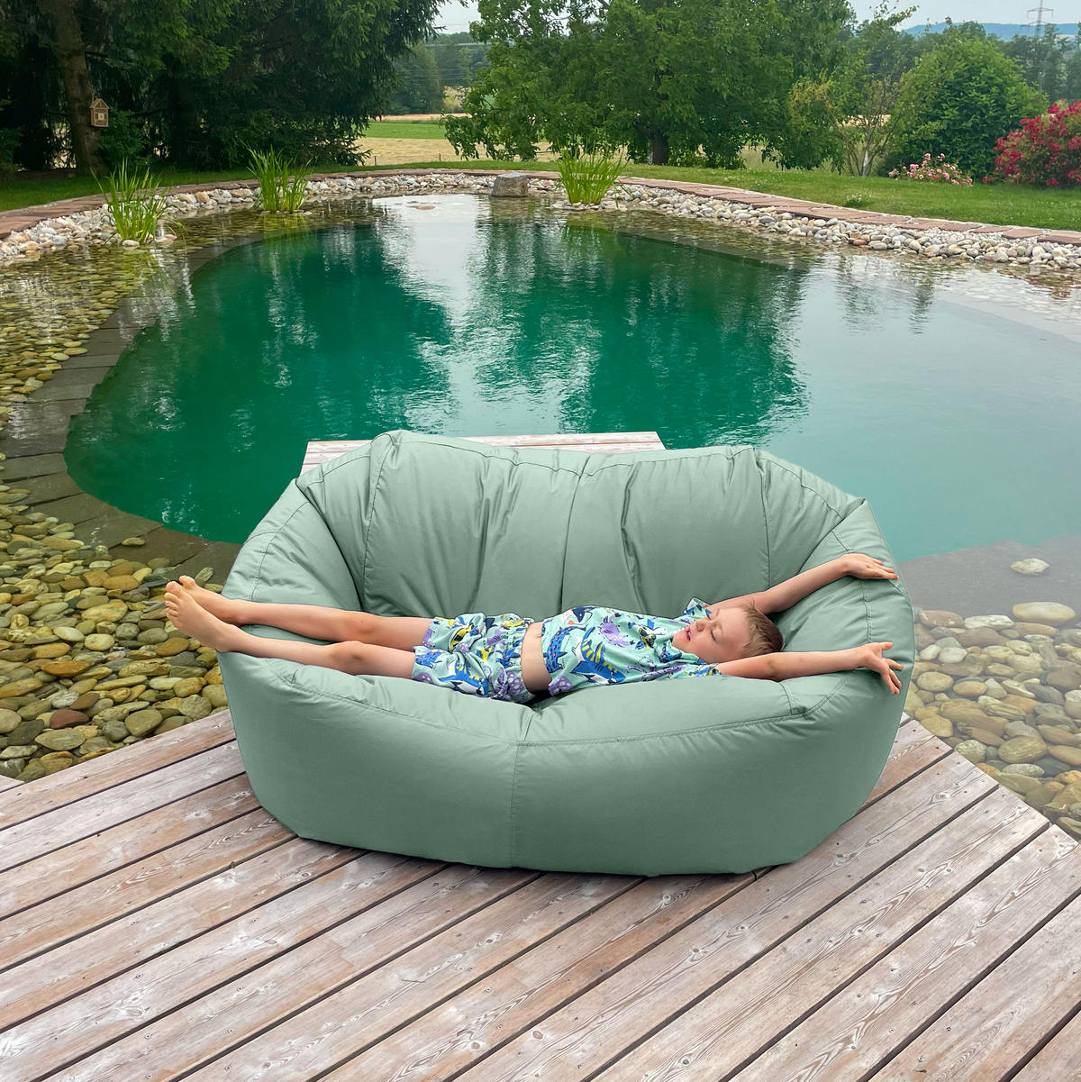 SITZSACK SOFA Lounge minzgrün für Indoor und Outdoor - Mintgrün, Textil (1600/60/1000cm) - Bruni