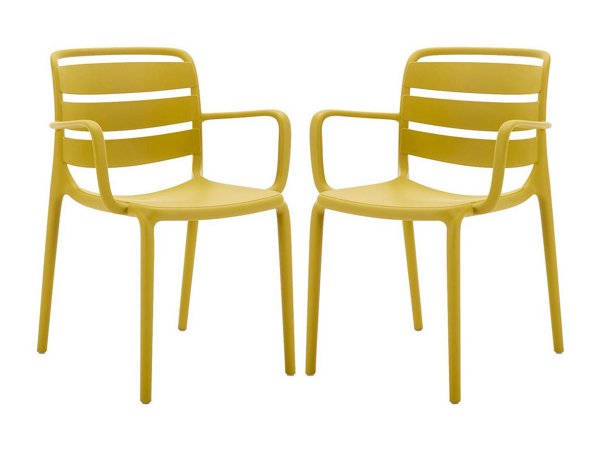 GARTENSTUHL - 2 -Sitzer - Polypropylen - gelb - MOAH - Gelb, Kunststoff (60/81/56.5cm) - Vente-Unique