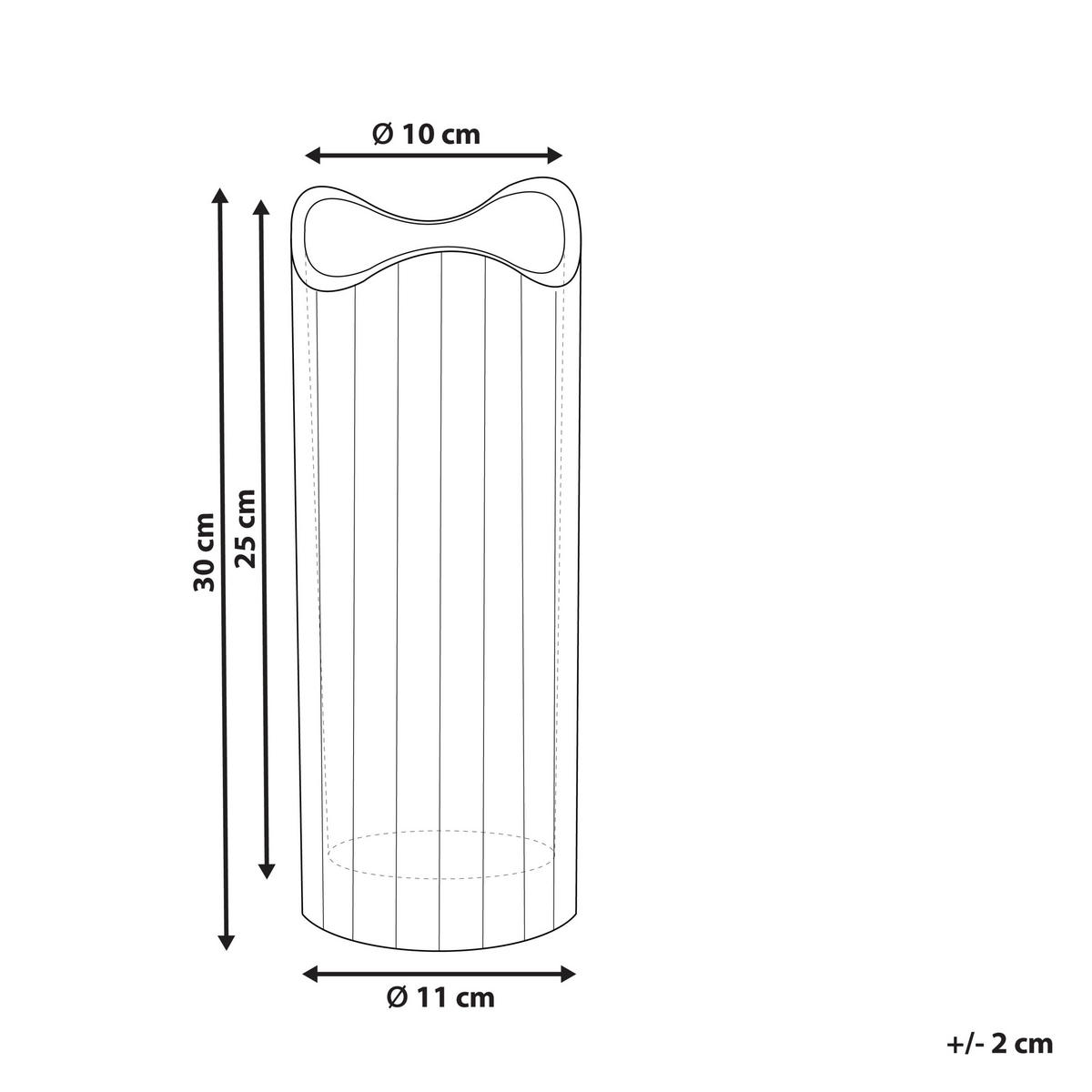 BLUMENVASE Glas grau Perdiki - Grau, Glas (30cm) - Beliani