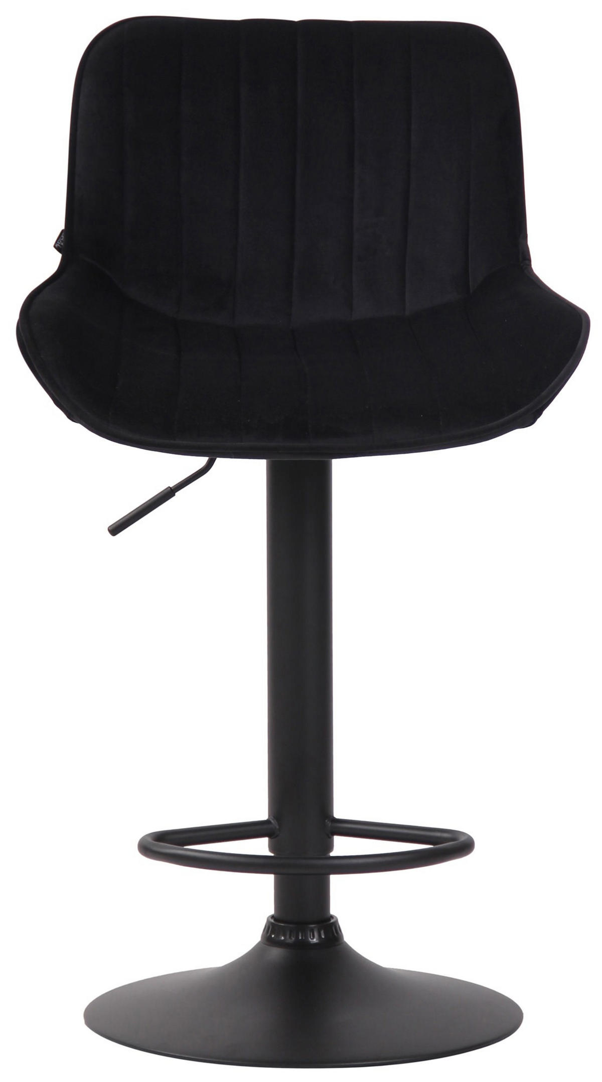 BARHOCKER Lentini Samt 86-108x50x50 cm schwarz - Schwarz, Textil (50/86/50cm) - furnicato