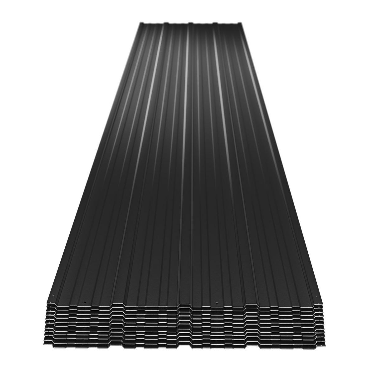 PROFILBLECH Anthrazit 110x45 cm 14er-Set - Anthrazit, Metall (45/110cm) - Juskys