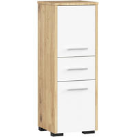 BADEZIMMERSCHRANK Fin Artisan Eiche/Weiß 30x85x30 cm - Eiche Artisan/Weiß, Holzwerkstoff/Kunststoff (30/85/30cm) - Akord