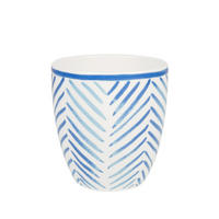 MINI-BECHER OHNE OHR Blue Stripes Teepott in Blau - 200 ml - Multicolor, Keramik (0.2L) - Blond Amsterdam