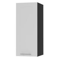 KÜCHENHÄNGESCHRANK Kvantum W2/20 Weiß Matt / Schwarz Matt 20 / 32,5 / 72cm - Schwarz/Weiß, Holz/Holzwerkstoff (20/72/32.5cm) - Feldmann-Wohnen