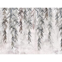 FOTOTAPETE Blätter 375 x 270 cm - Grau, Papier (375/270cm) - Sanders & Sanders