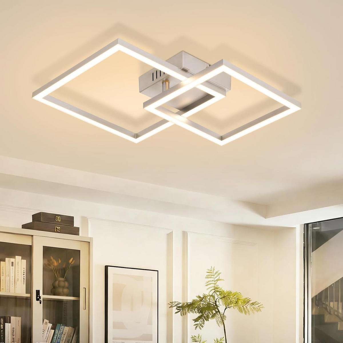 LED stropní svítidlo COBB III 35/35/7 cm - černá, plast (35/35/7cm) - Nettlife