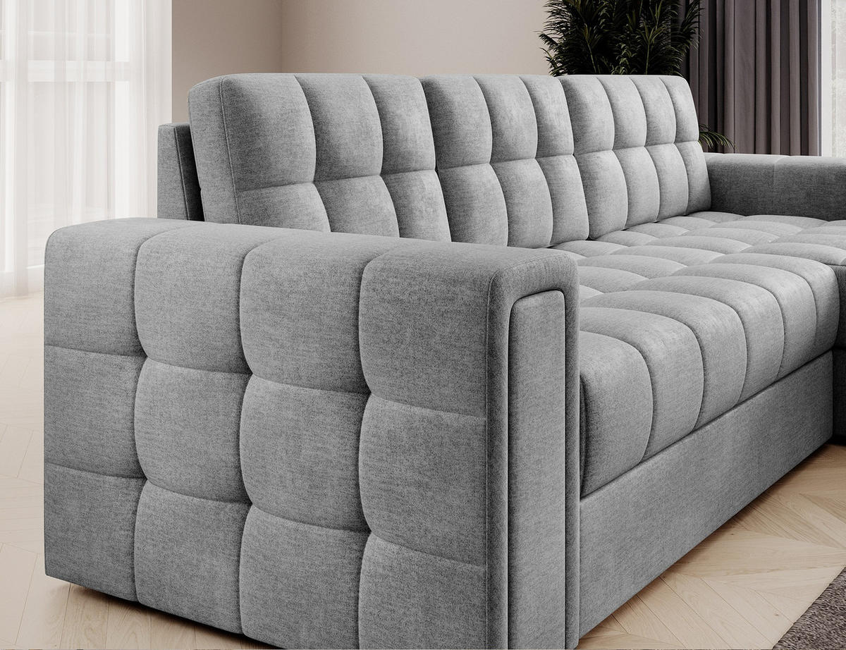 ECKSOFA BLENDI - Grau (Monolith 84) - Grau, Holzwerkstoff (260/150cm) - Möblo
