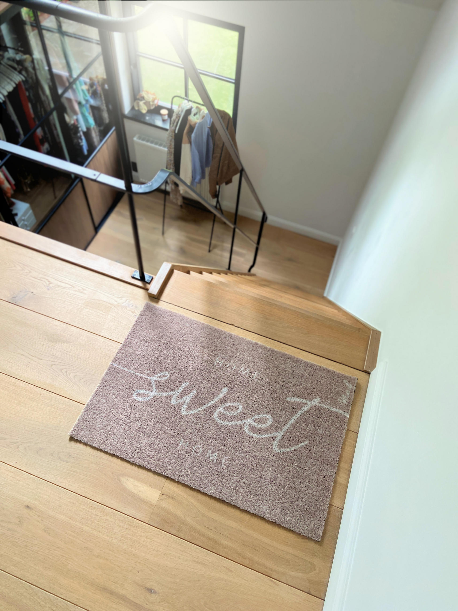 OUTDOOR FUßMATTE "Ines" mit Spruch "home sweet home" Beige-Braun 50 x 75 cm - Beige/Braun, Kunststoff/Textil (50/75cm) - MAD ABOUT MATS