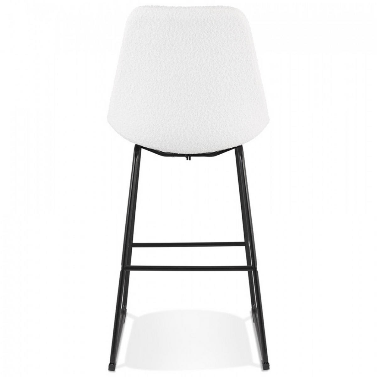 BARHOCKER Weiß 48x119x55cm - Schwarz/Weiß, Textil/Metall (48/119/55cm) - AlterEgo