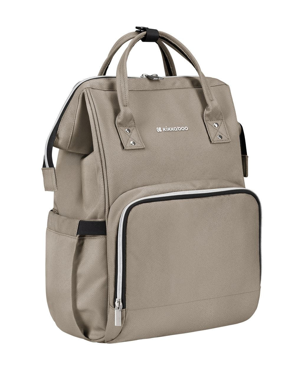 WICKELTASCHE Siena hellbraun Wickelunterlage, Thermo-Flaschenfächer, wasserabweisende Tasche - Beige, Textil (21/42/27cm) - Kikka boo