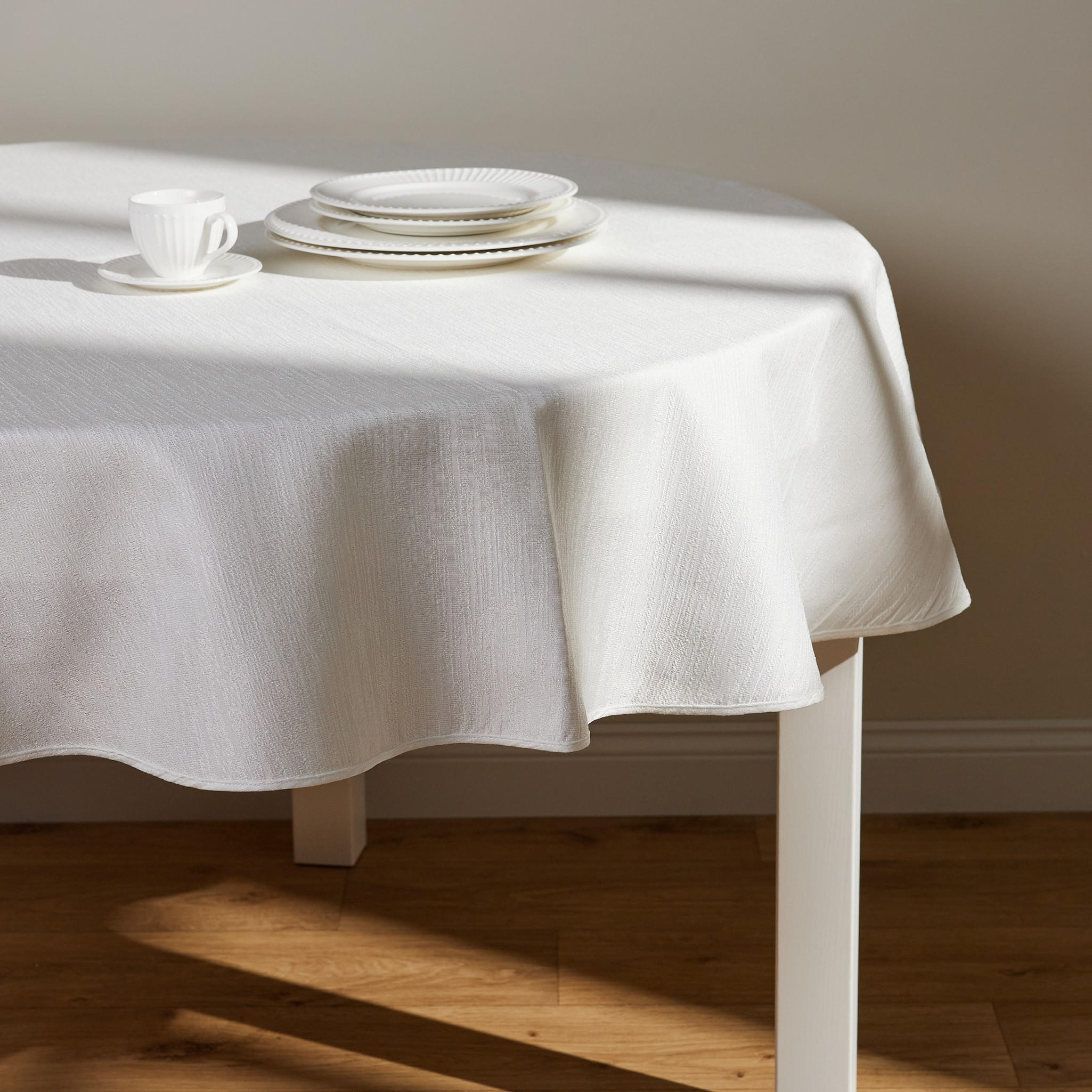 TISCHDECKE Scilio - Weiß, Textil (160cm) - home&you