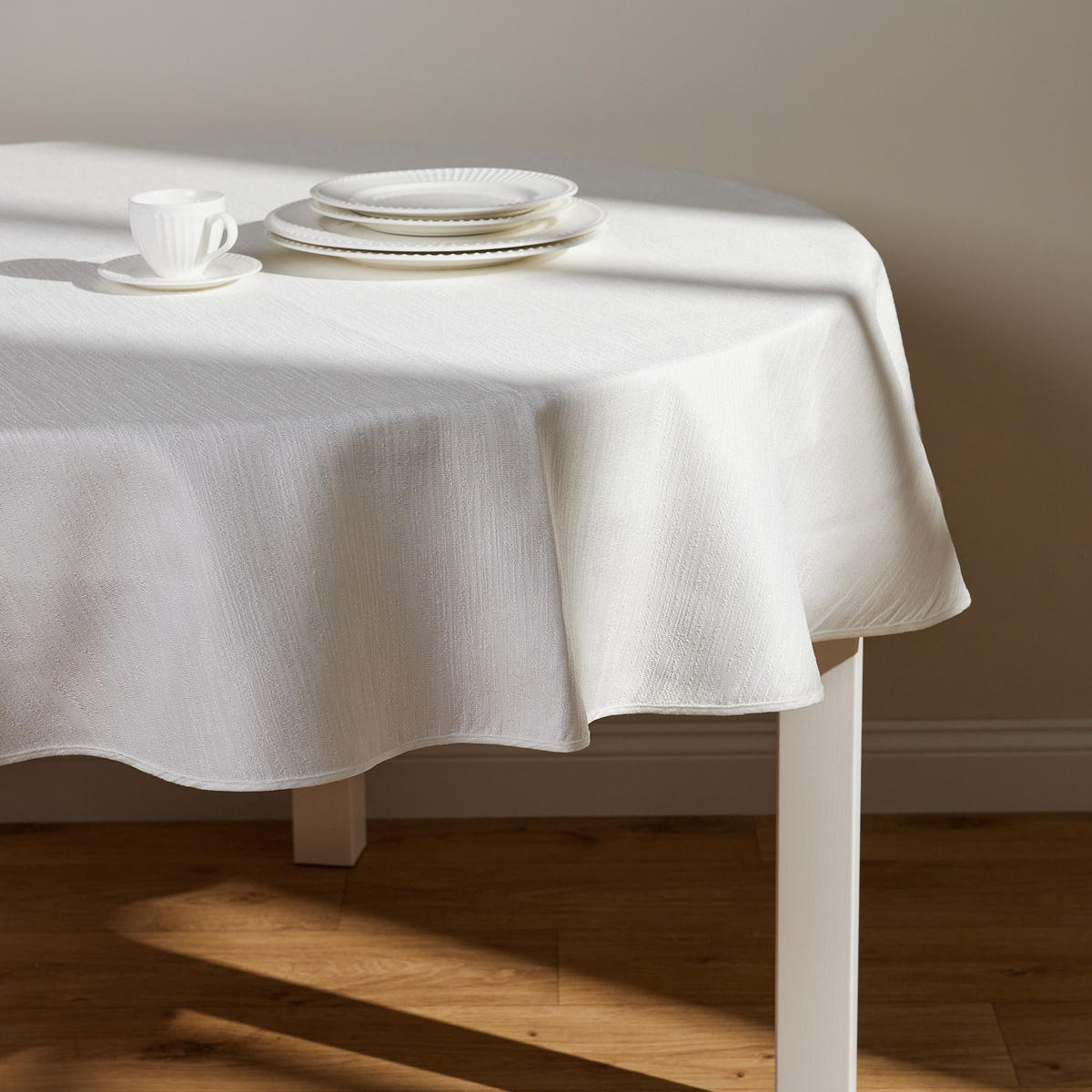 TISCHDECKE Scilio - Weiß, Textil (160cm) - home&you