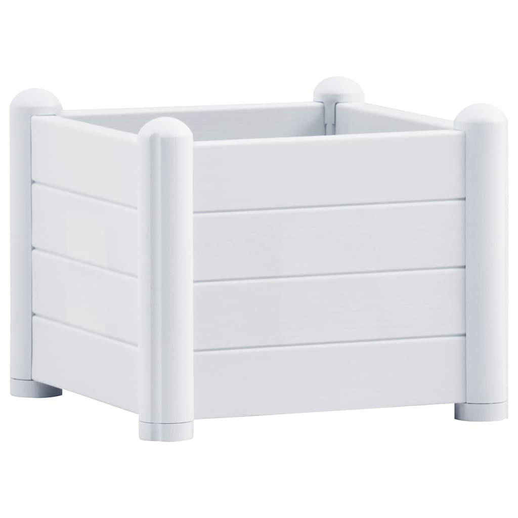 GARTEN-HOCHBEET PP Weiß 43x43x35 cm - Weiß, Kunststoff (43/35/43cm)