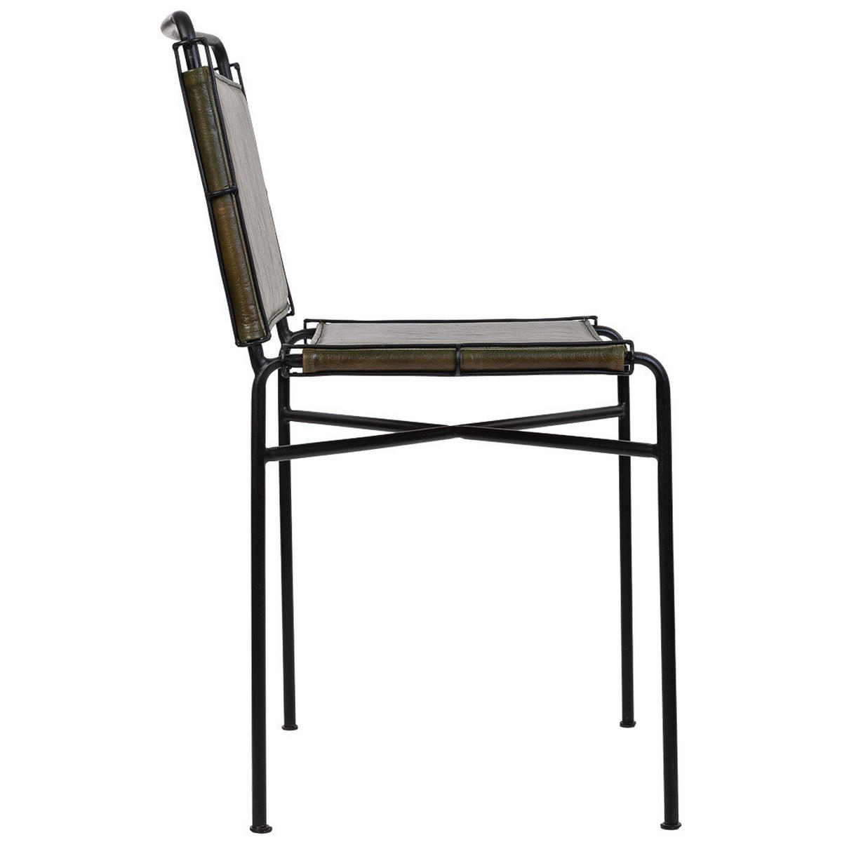 STUHL aus Metall, braun, 48x46x89cm - Braun, Metall (48/89/46cm) - Wanderlust