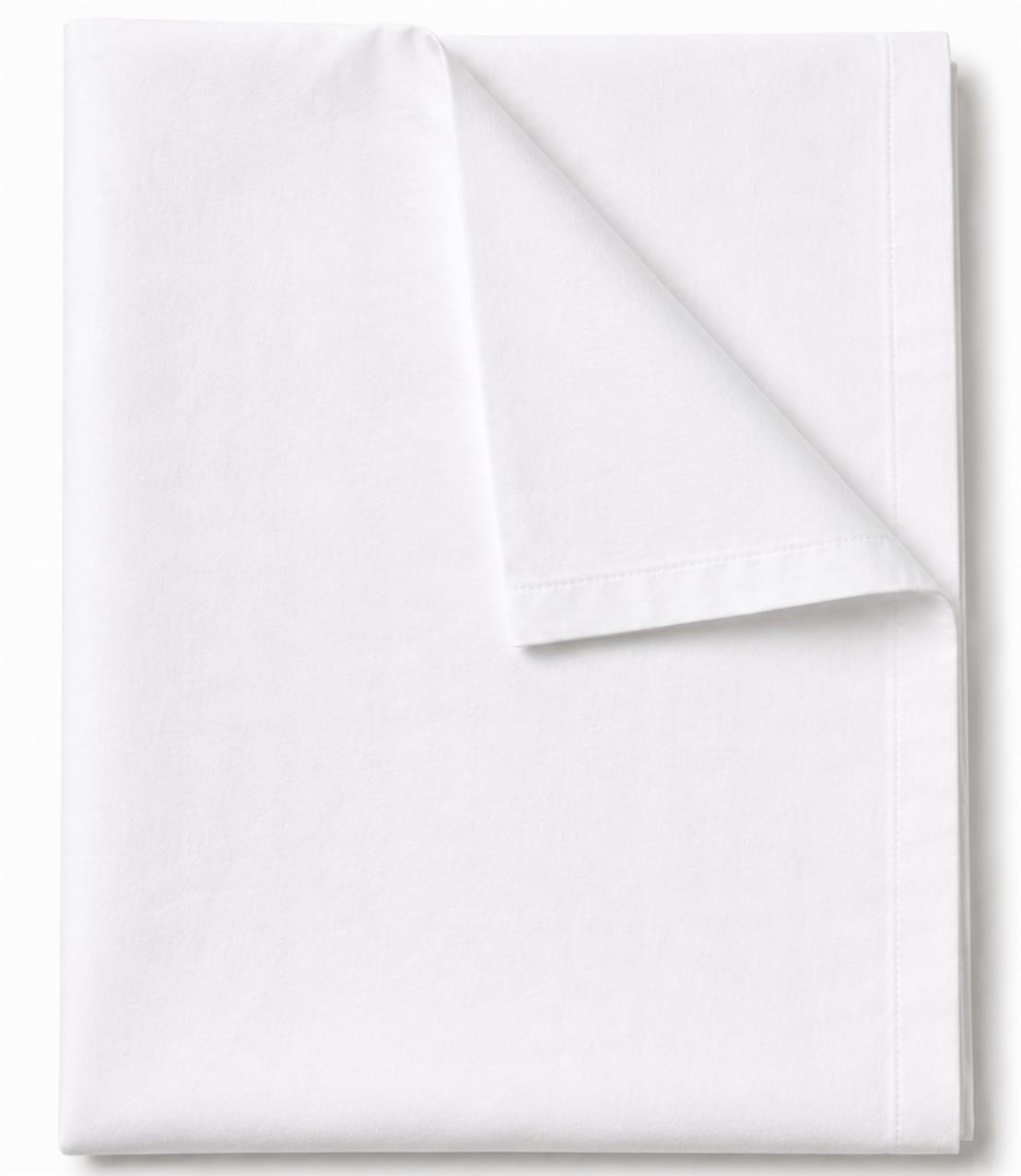 BETTTLAKEN ohne Gummizug 140x250 cm, Betttuch aus 100% Baumwolle, Vielseitig verwendbares Haustuch - Weiß - Weiß, Textil (140/250cm) - Carpe Sonno