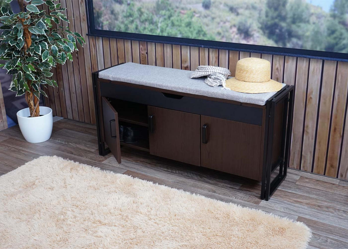 SITZBANK Dunkelbraun - Dunkelbraun, Holz (110/53/30cm) - MCW