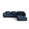 ECKSOFA modular rechts Bloom aus strukturiertem Stoff dunkelblau 4 Sitzplätze - Dunkelblau, Textil (310/316cm) - Micadoni