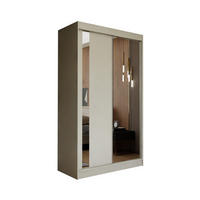 SCHWEBETÜRENSCHRANK Gabo 120 cm mit Spiegel, 2-türig, kaschmir - Kaschmir, Kunststoff (120/216/61cm) - Margaret Hadas24