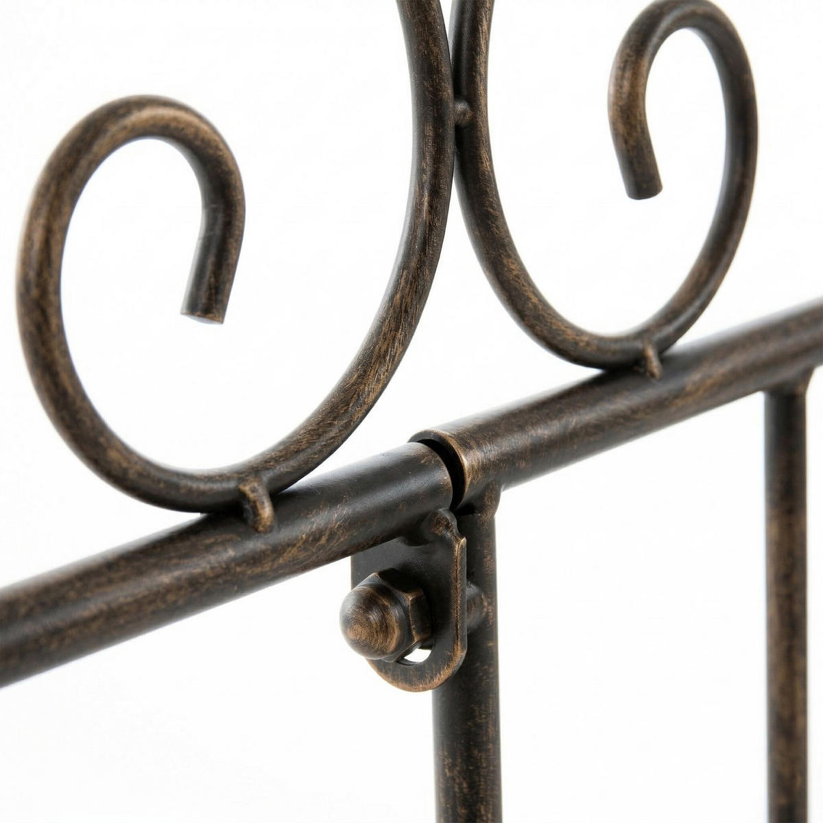 GARTENZAUN Metall Bronze - Bronzefarben, Metall (124/116cm) - CLP