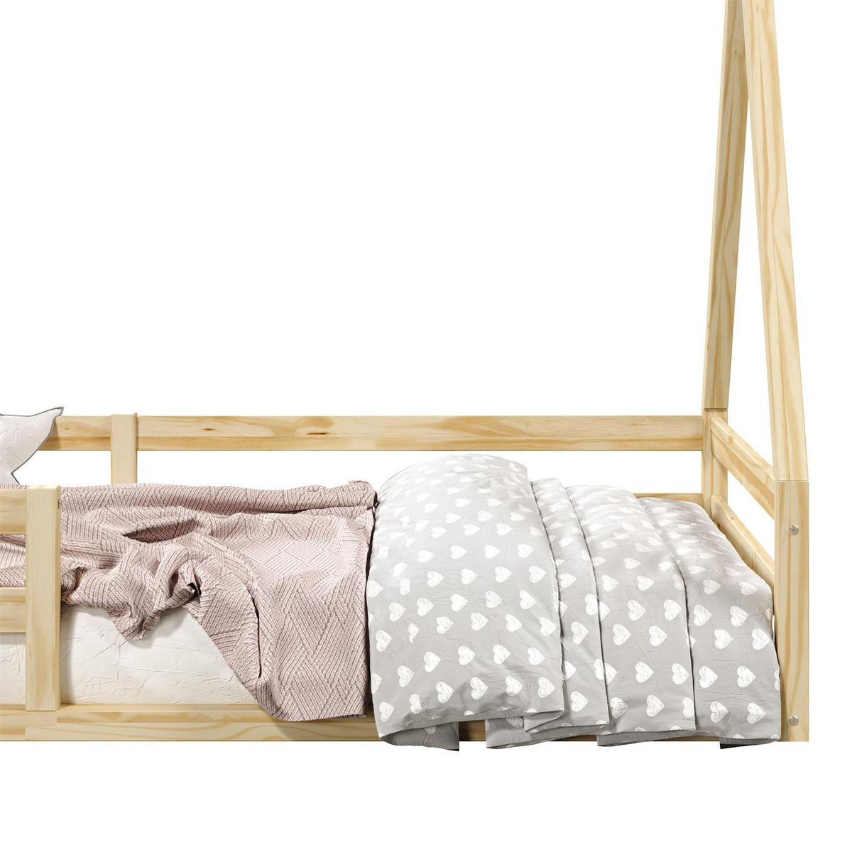 HAUSBETT SILA 90X200 CM - Naturfarben, Holz (96/152/206cm) - IDIMEX