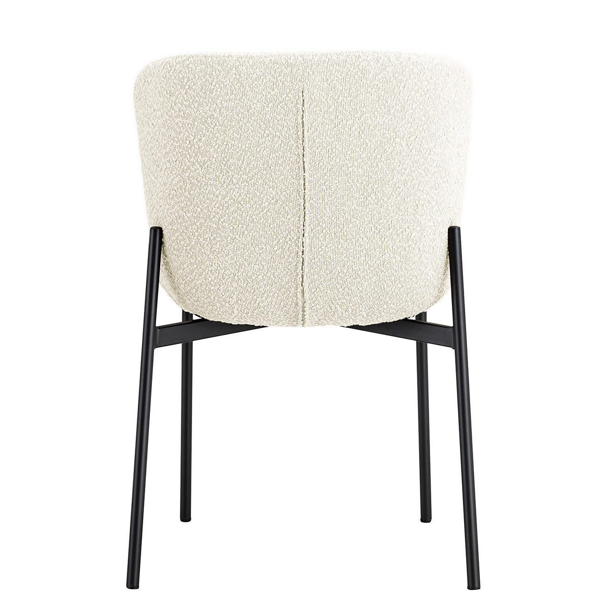 POLSTERSTUHL - 2er-Set - Schwarz/Grau, Textil/Metall (52/79/49cm) - home24