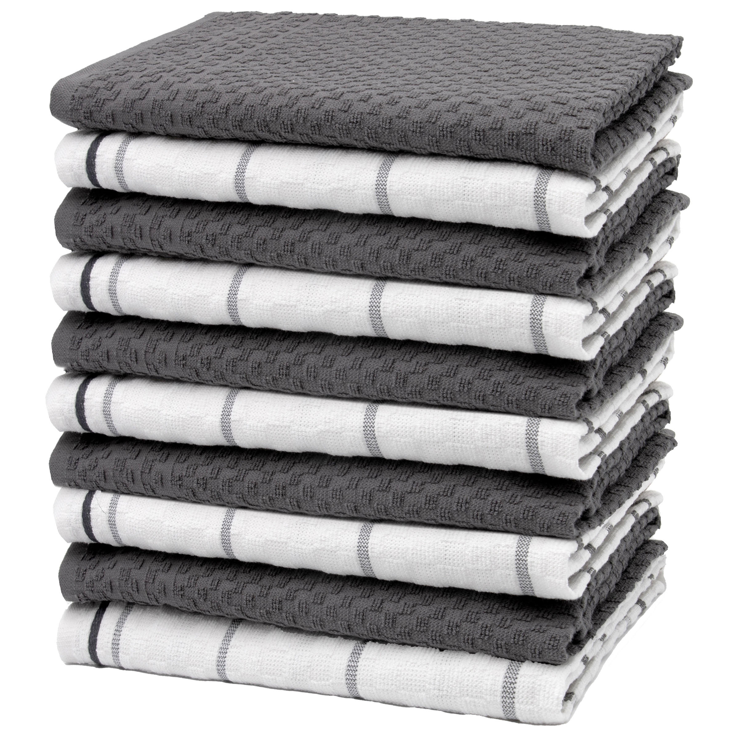 GESCHIRRTÜCHER, 10er-Set, 45x60 cm, 100% Baumwolle, farblich sortiert - Multicolor, Textil (45/60cm) - Zollner