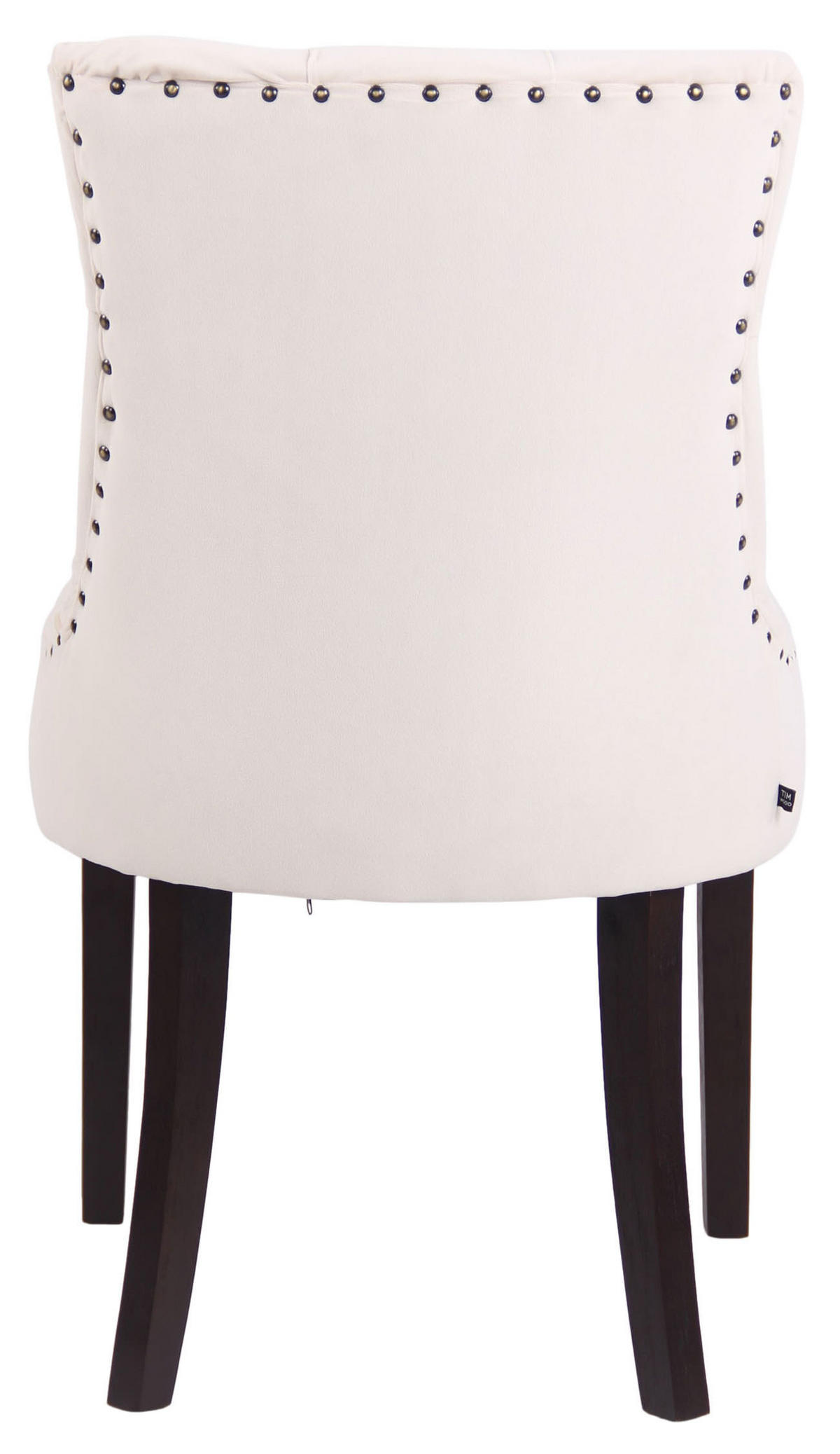 WOHNZIMMERSTUHL 4er Set Samt creme - Creme, Holz/Textil (55/92/58cm) - CLP